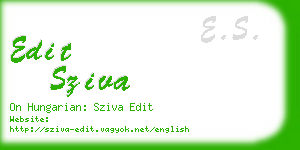 edit sziva business card